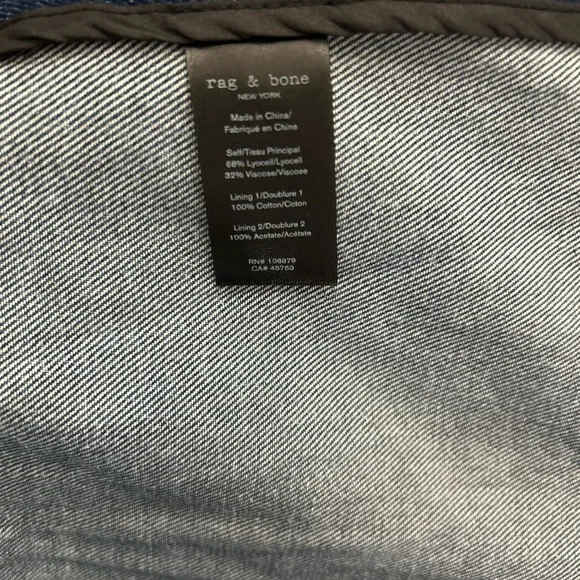 Rag & Bone Women’s Dark Blue Denim Trench Coat w/ Belt Size SP - Picture 6 of 6